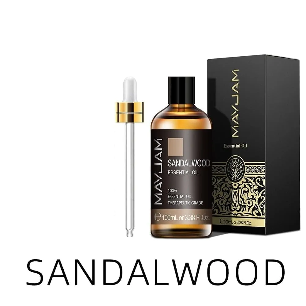 100ml Pure Natural Tea Tree Sandalwood Essential Oils Diffuser Plant Lavender