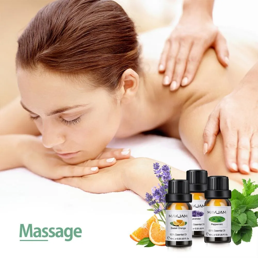 10ml Pure Plant Essential Oils 6pcs Gift Set for Aromatherapy Diffusers
