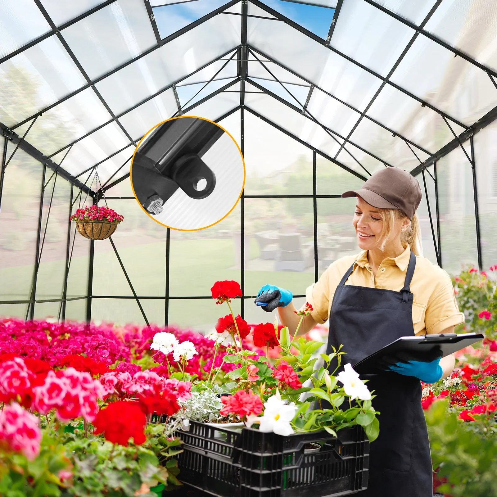 14x8x8 Outdoor Walk-in Hobby Greenhouse