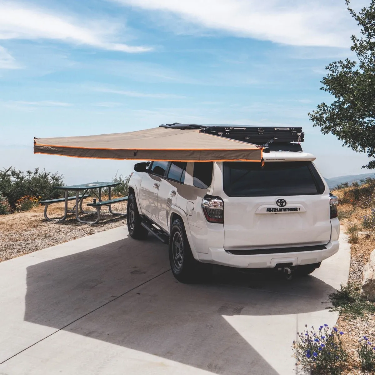180 Degree Awning, XL, Driver or Passenger Side, C-Channel Aluminum, Olive