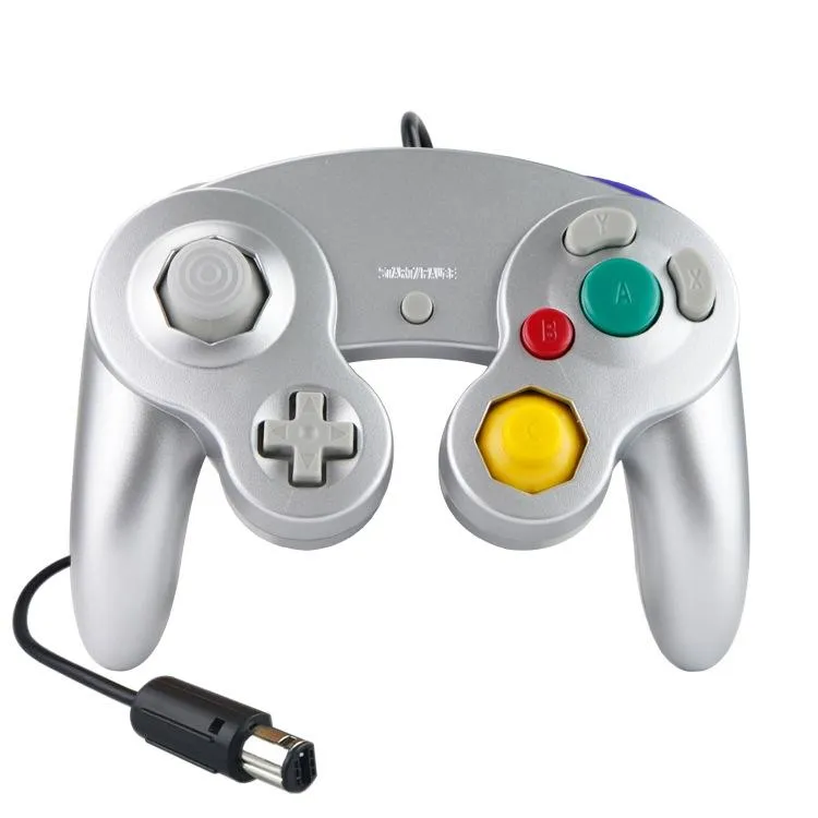 2-Pack Wired Vibrating Game Controller | For Nintendo NGC / Wii | Silver