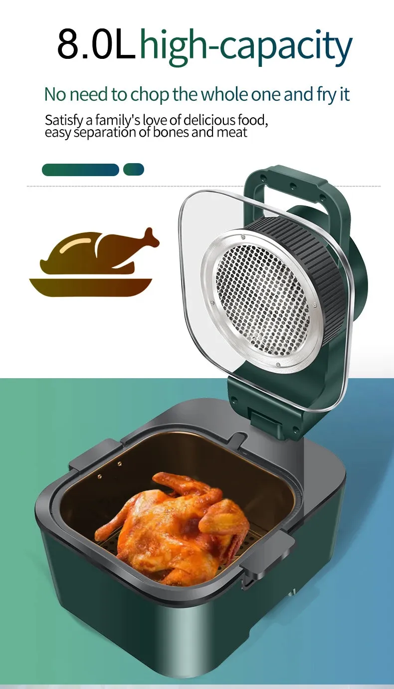 2023 New Arrival Kitchen Appliances Uses Rapid Circulation Oil Free Non Stick Cooking Deep Air Fryer
