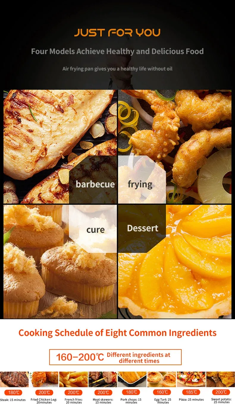 2023 New Arrival Kitchen Appliances Uses Rapid Circulation Oil Free Non Stick Cooking Deep Air Fryer