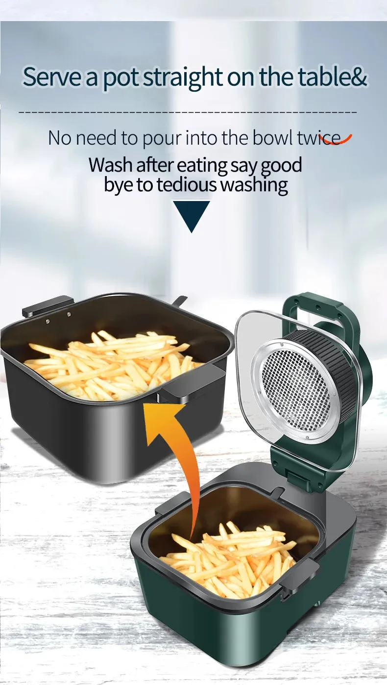 2023 New Arrival Kitchen Appliances Uses Rapid Circulation Oil Free Non Stick Cooking Deep Air Fryer