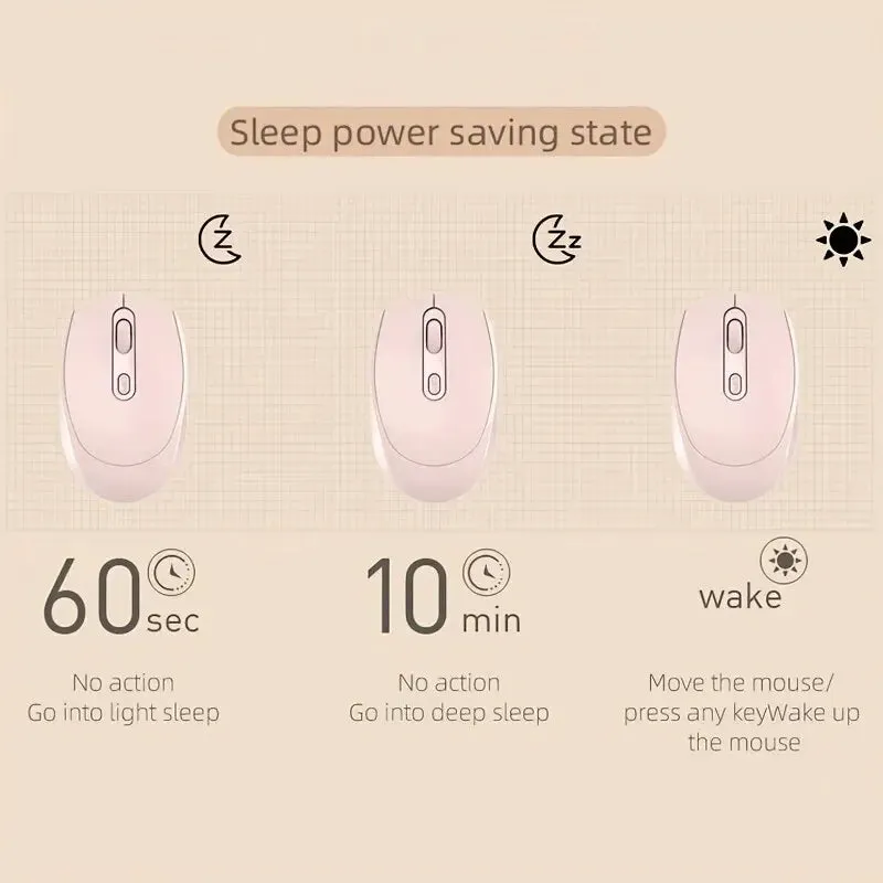 2.4G Rechargeable Dual Mode Wireless BT Mouse(Bluetooth 5.2 USB Receiver) Portable Silent Gaming Mouse,for Laptop/Desktop/Tablet