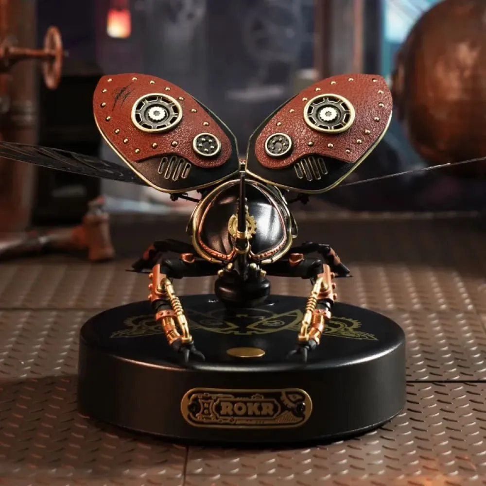 3d Puzzle Golden Coin Turtle Industrial-style Building Block Toys for Kids Adults Steampunk Design with Led Light