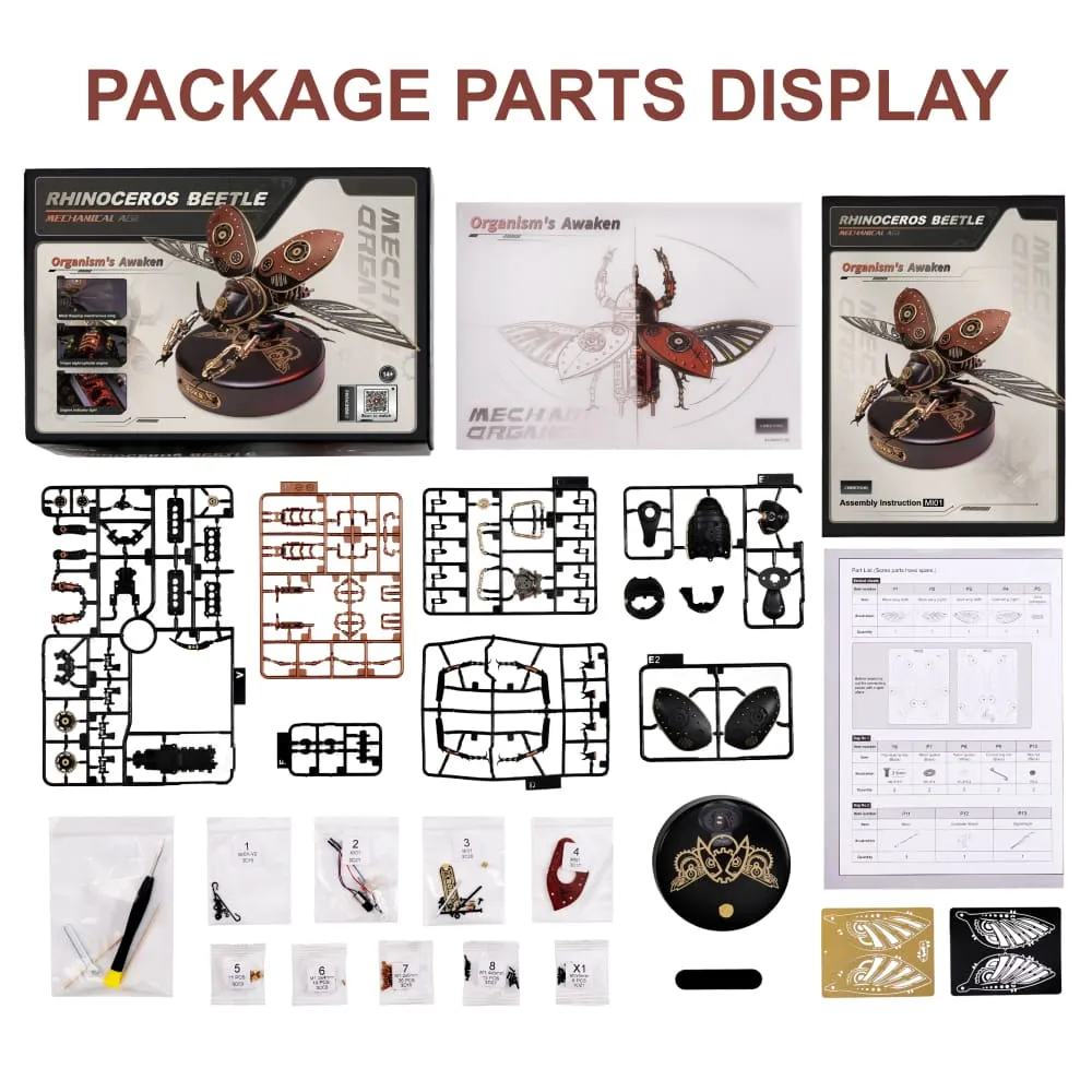 3d Puzzle Golden Coin Turtle Industrial-style Building Block Toys for Kids Adults Steampunk Design with Led Light