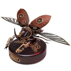 3d Puzzle Golden Coin Turtle Industrial-style Building Block Toys for Kids Adults Steampunk Design with Led Light