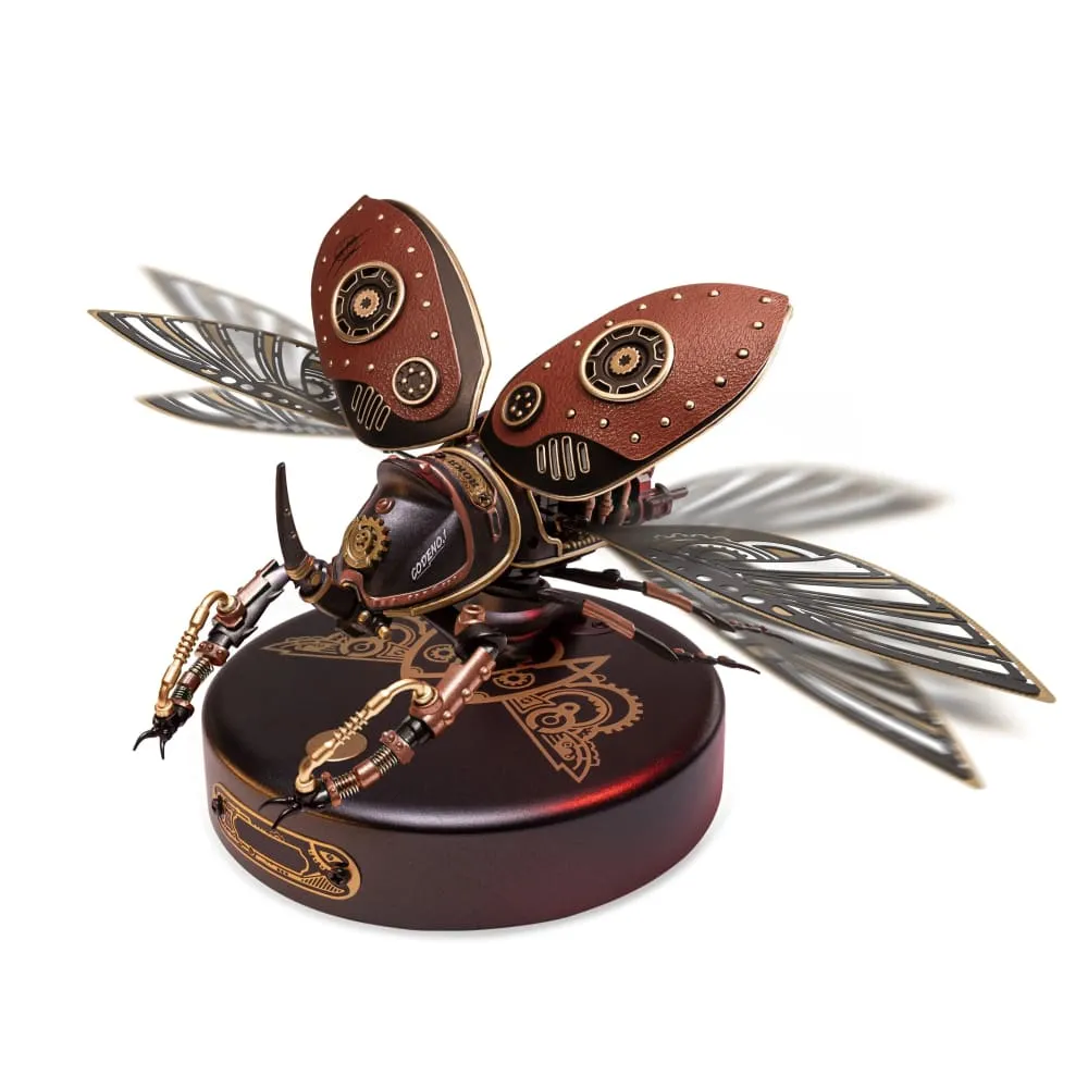 3d Puzzle Golden Coin Turtle Industrial-style Building Block Toys for Kids Adults Steampunk Design with Led Light
