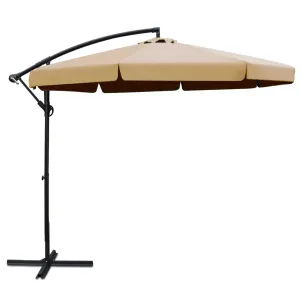 3m Outdoor Umbrella | Cantilever | Garden Beach Patio | Beige