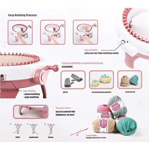 48 Needles DIY Knitting Machine | Weaving Swift | Yarn | Fiber String Ball | Wool Winder