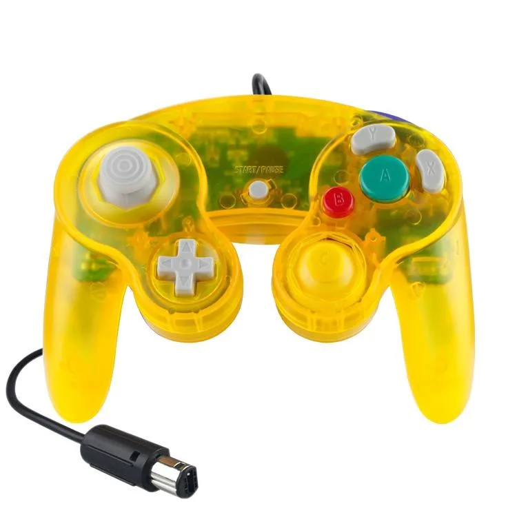5-Piece Wired Game Controller | For Nintendo NGC | Transparent Red