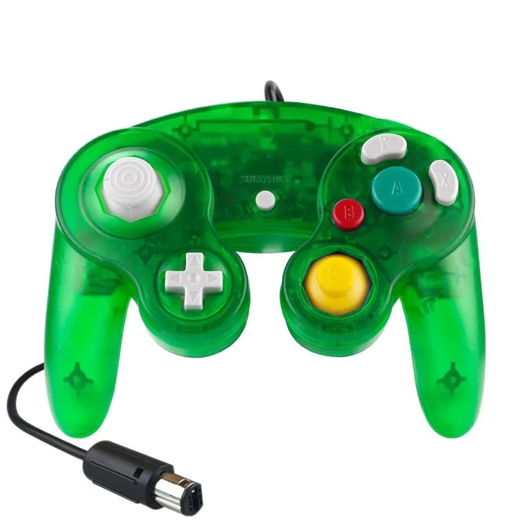 5-Piece Wired Game Controller | For Nintendo NGC | Transparent Red