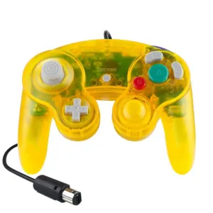 5-Piece Wired Game Controller | For Nintendo NGC | Transparent Yellow