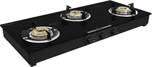 Bosch Glasstop gas stove hob 80 cm 3 Burner (PNW1E6W10I),Manual Ignition,Safety, Reliability, High Efficiency,Life Warranty* on Glass