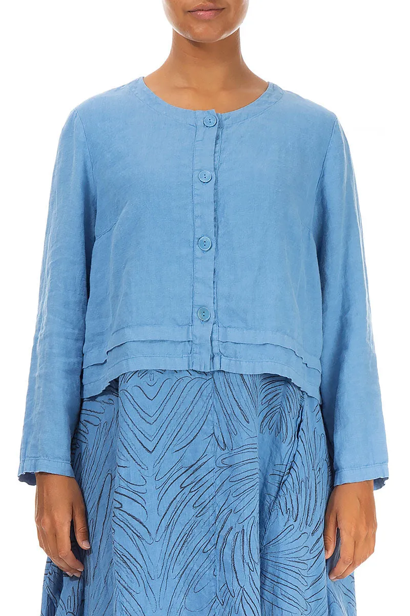 Buttons Cornflower Linen Jacket