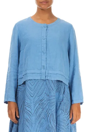 Buttons Cornflower Linen Jacket