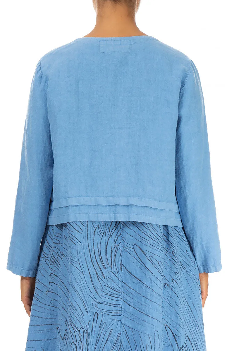 Buttons Cornflower Linen Jacket