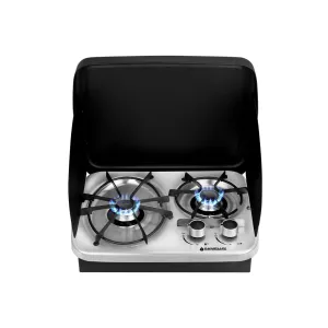 Camplux Built-In RV Propane Gas Cooktop w/ 2 Burner