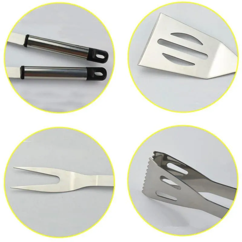 Easily Cleaned Stainless Steel BBQ Tool Set