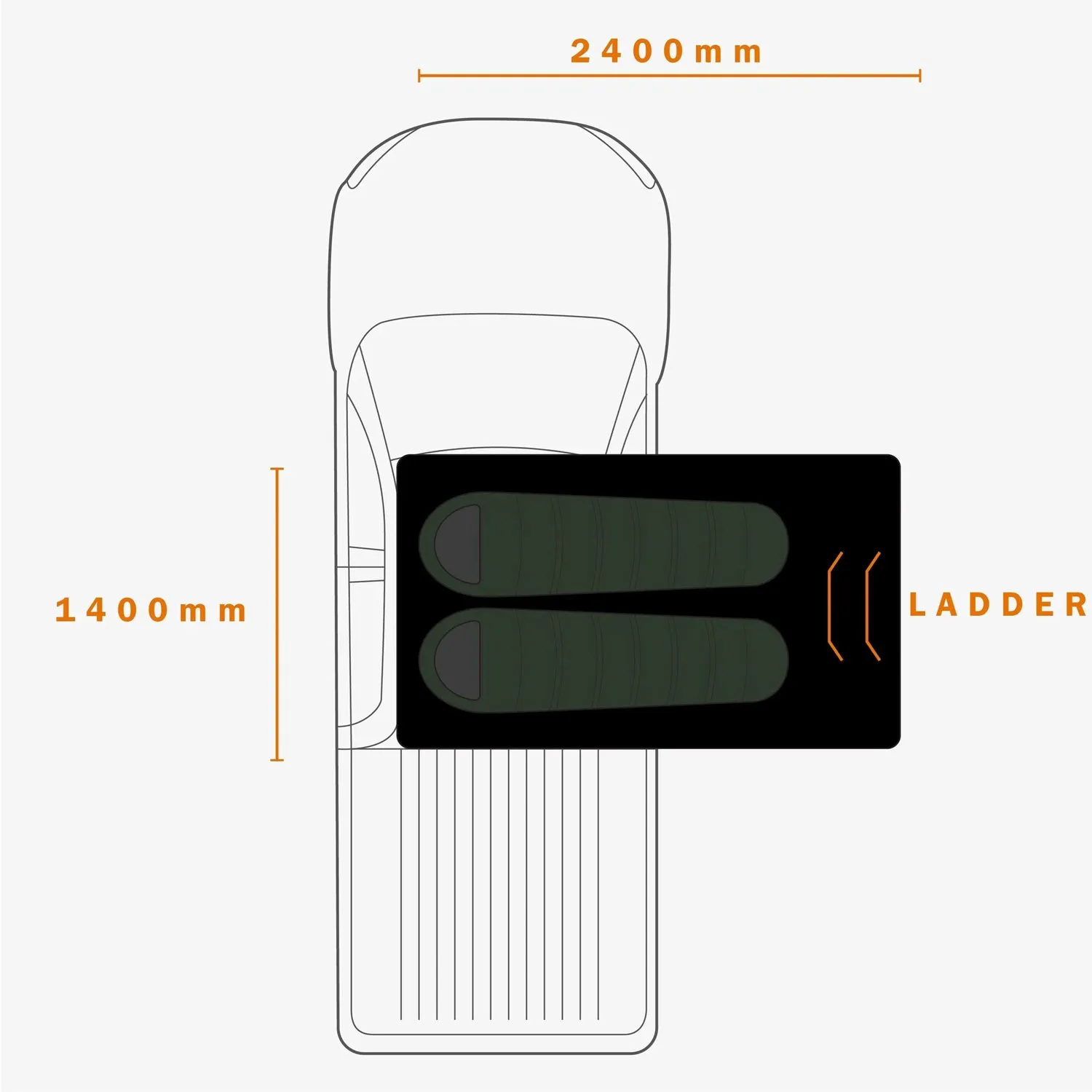 ECO 1400 Panorama Roof Tent - Darche - T050801606ECO