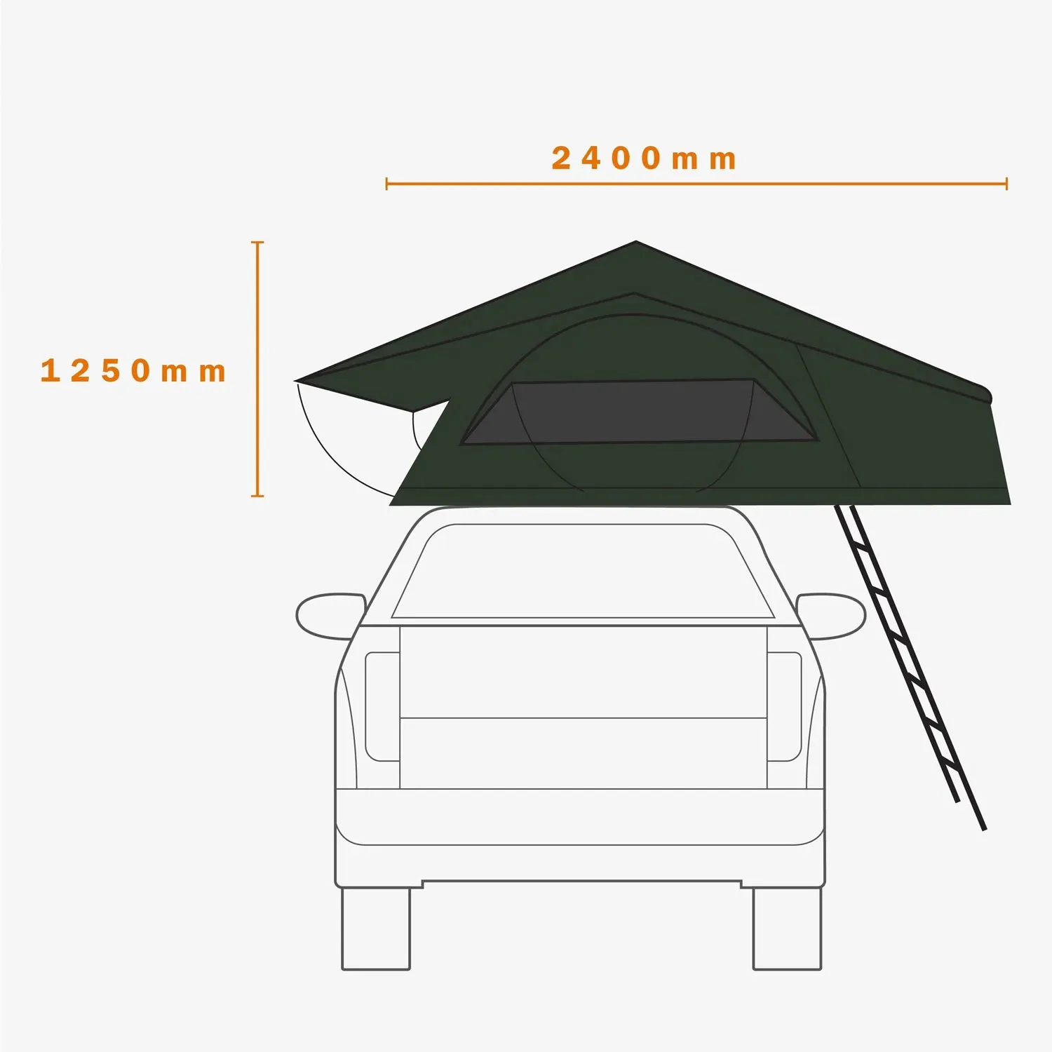 ECO 1400 Panorama Roof Tent - Darche - T050801606ECO