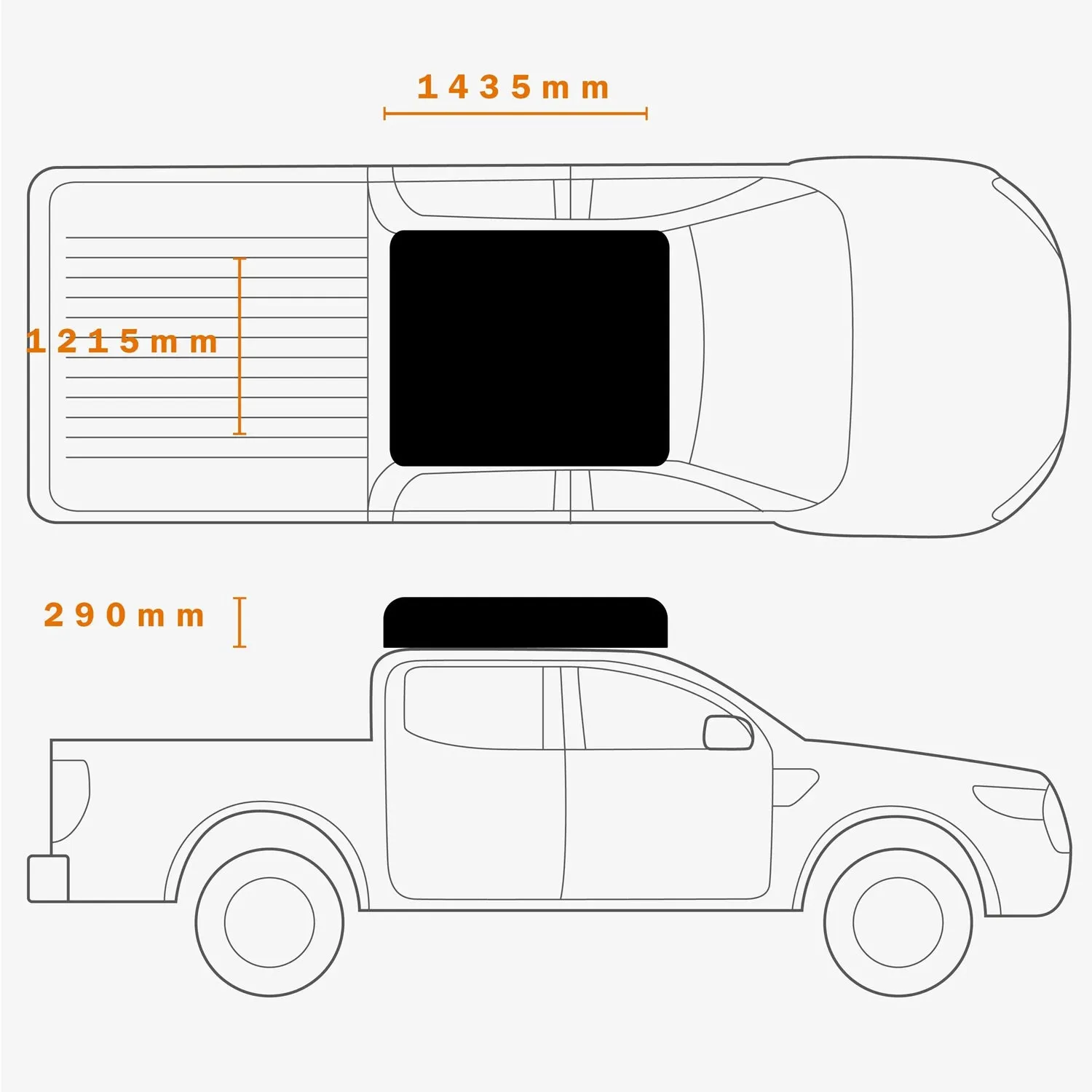 ECO 1400 Panorama Roof Tent - Darche - T050801606ECO