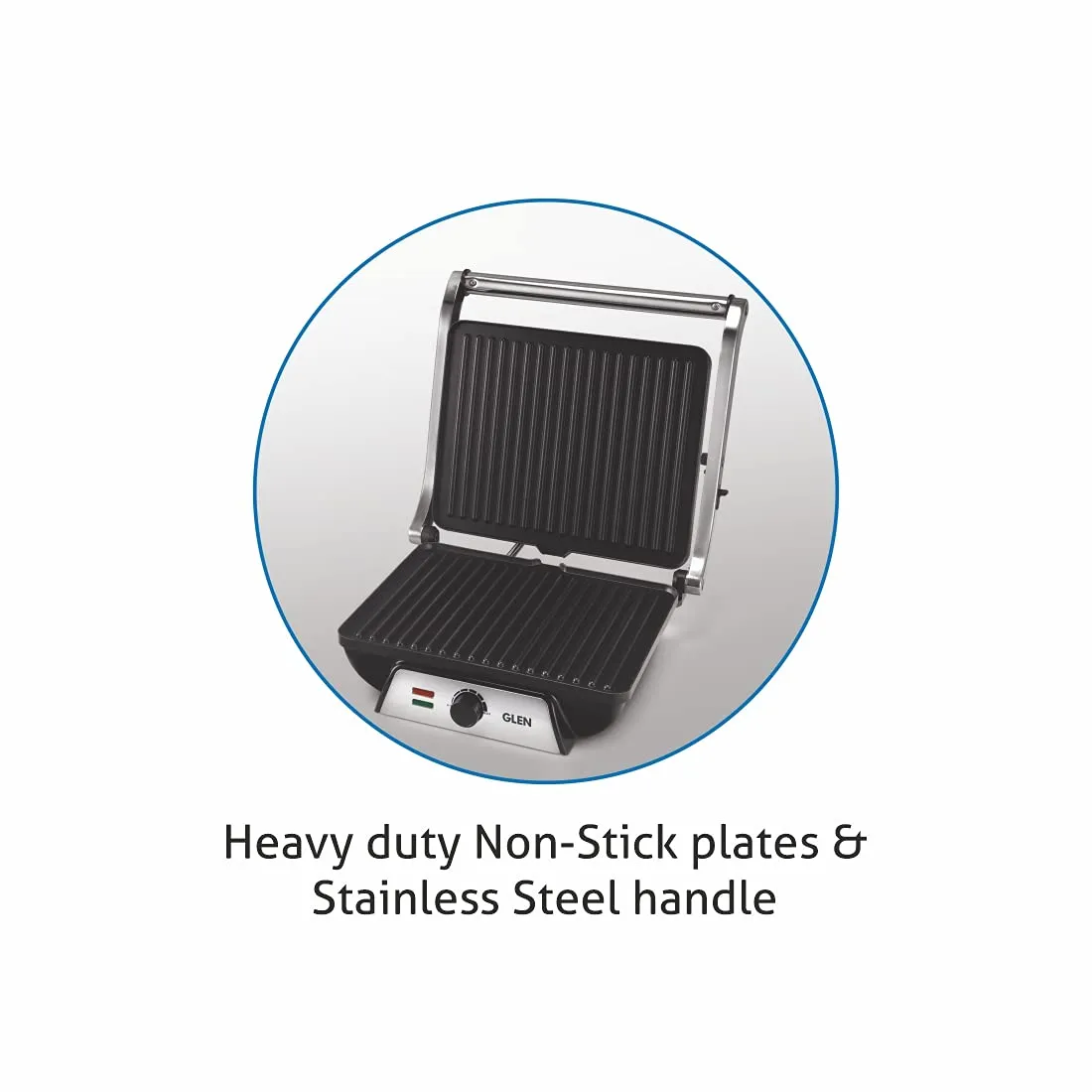 Glen  SA3031 Contact Grill 2000W with Oil Collector Tray and 180 Degree