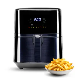 Hafele NOIL Lite 4.5L Digital Air Fryer with 360 Rapid Air Technology & Touch Panel with Colourful Icons for 8 -Preset Menus, Uses 90%Less Oil, Non-Stick Basket, 1500W (Brushed Steel)
