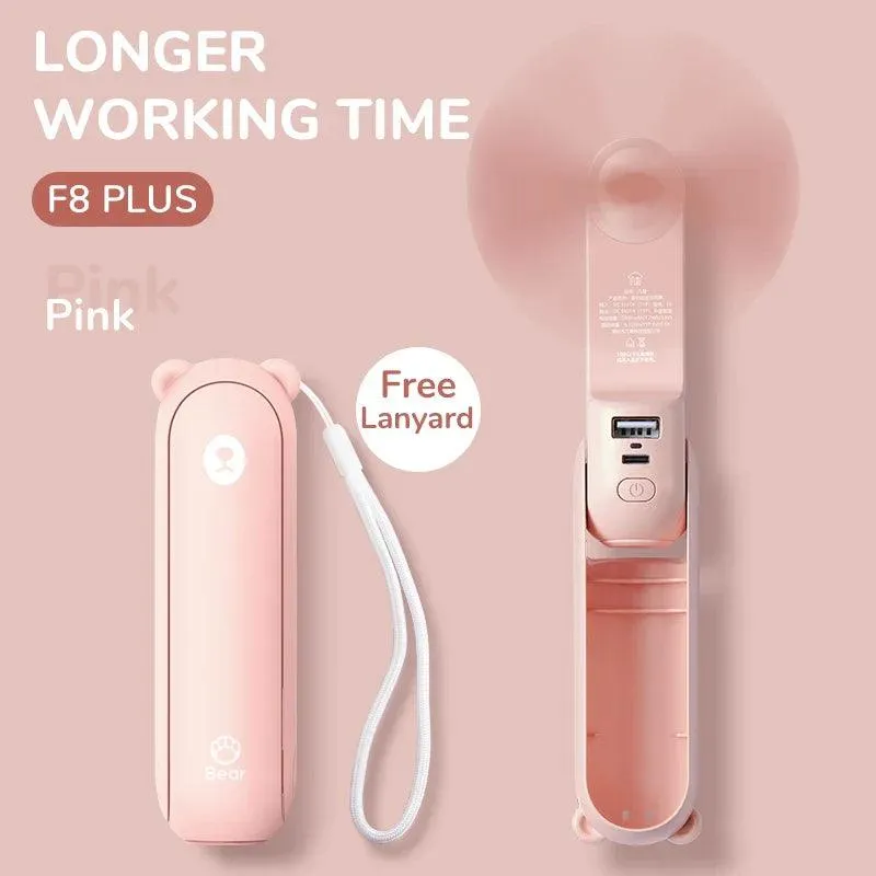 JISULIFE 3-in-1 Handheld Fan with Power Bank & LED Flashlight: Your Go-To Cooling Solution