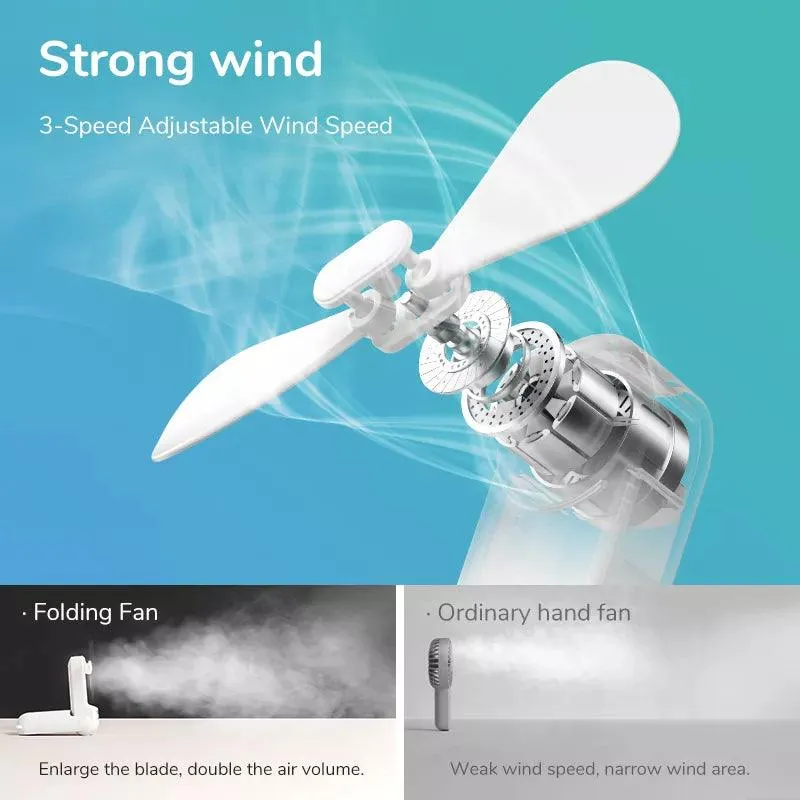JISULIFE 3-in-1 Handheld Fan with Power Bank & LED Flashlight: Your Go-To Cooling Solution
