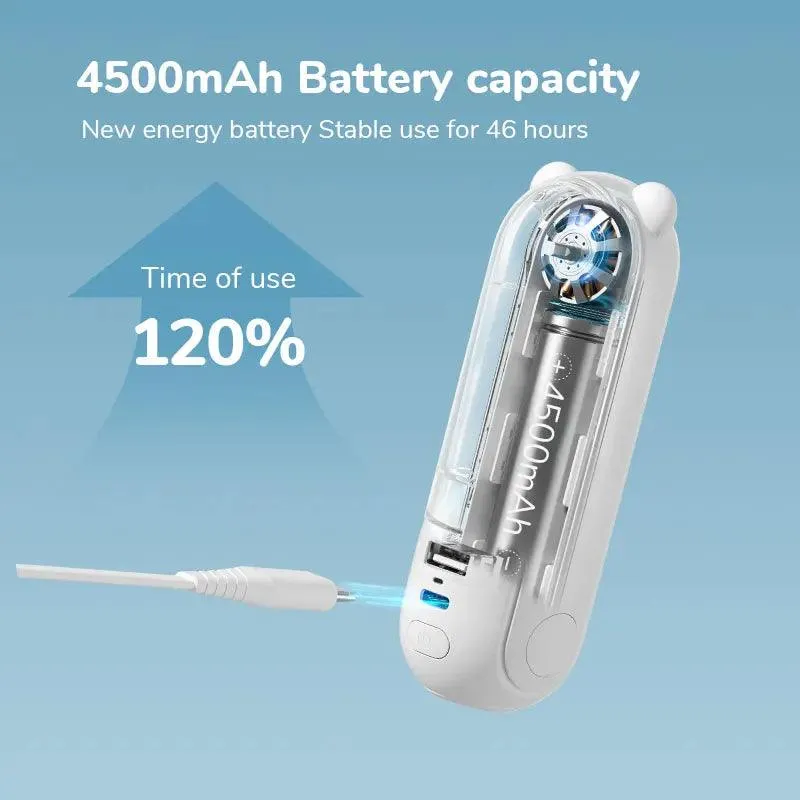 JISULIFE 3-in-1 Handheld Fan with Power Bank & LED Flashlight: Your Go-To Cooling Solution