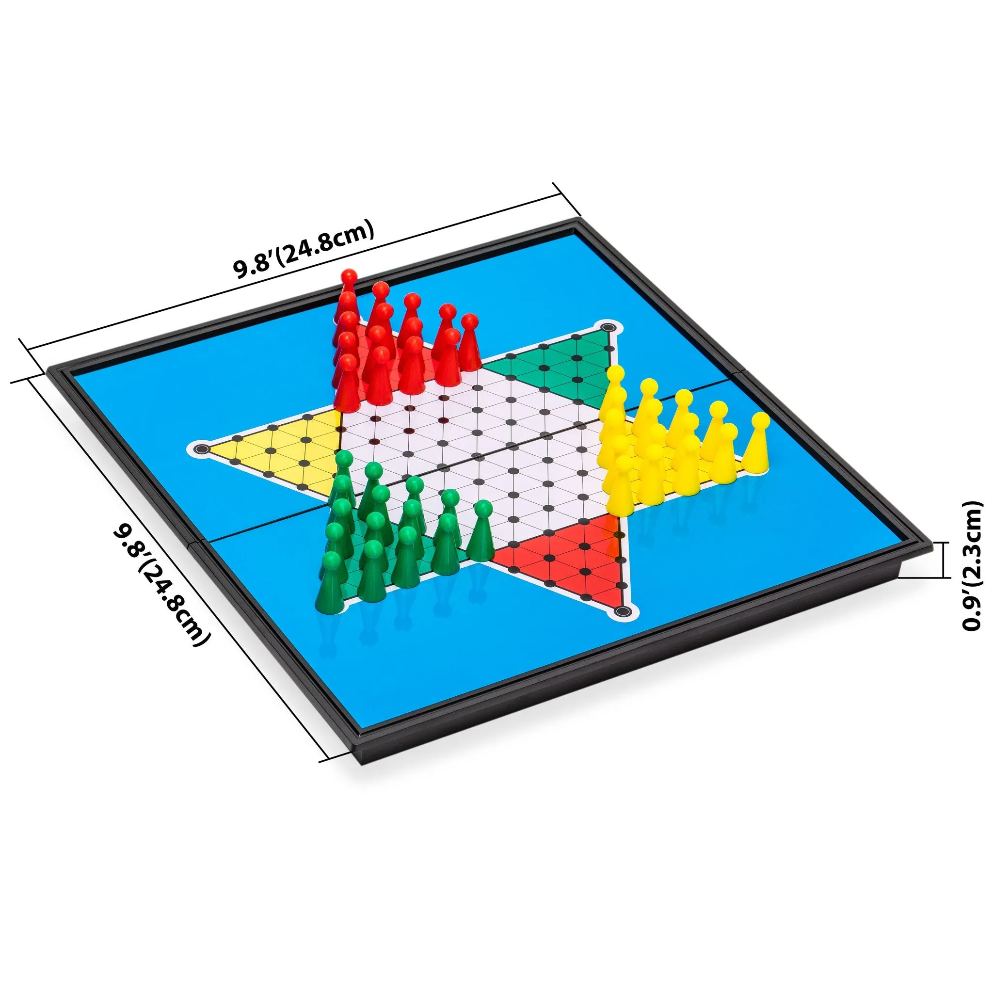 Magnetic Chinese Checkers Halma Travel Set, 9.8"