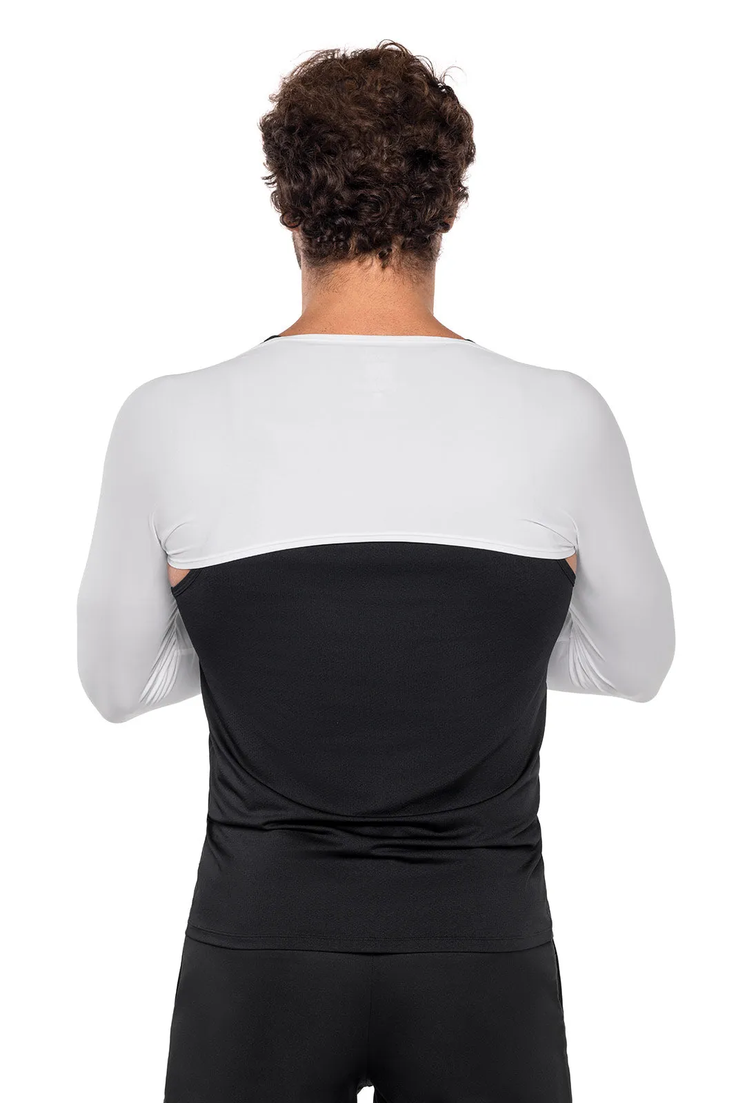 Men's Larix Shoulder Wrap UV Sleeves | White