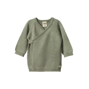 Nature Baby Merino Knit Kimono Jacket - Seedling