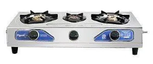 Pigeon Stainless Steel Trio LPG Stove, 3 Burner