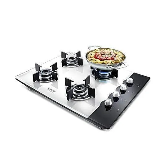 Prestige HobTOP Schott Glass Top 4 Burner Auto Ignition Gas Stove