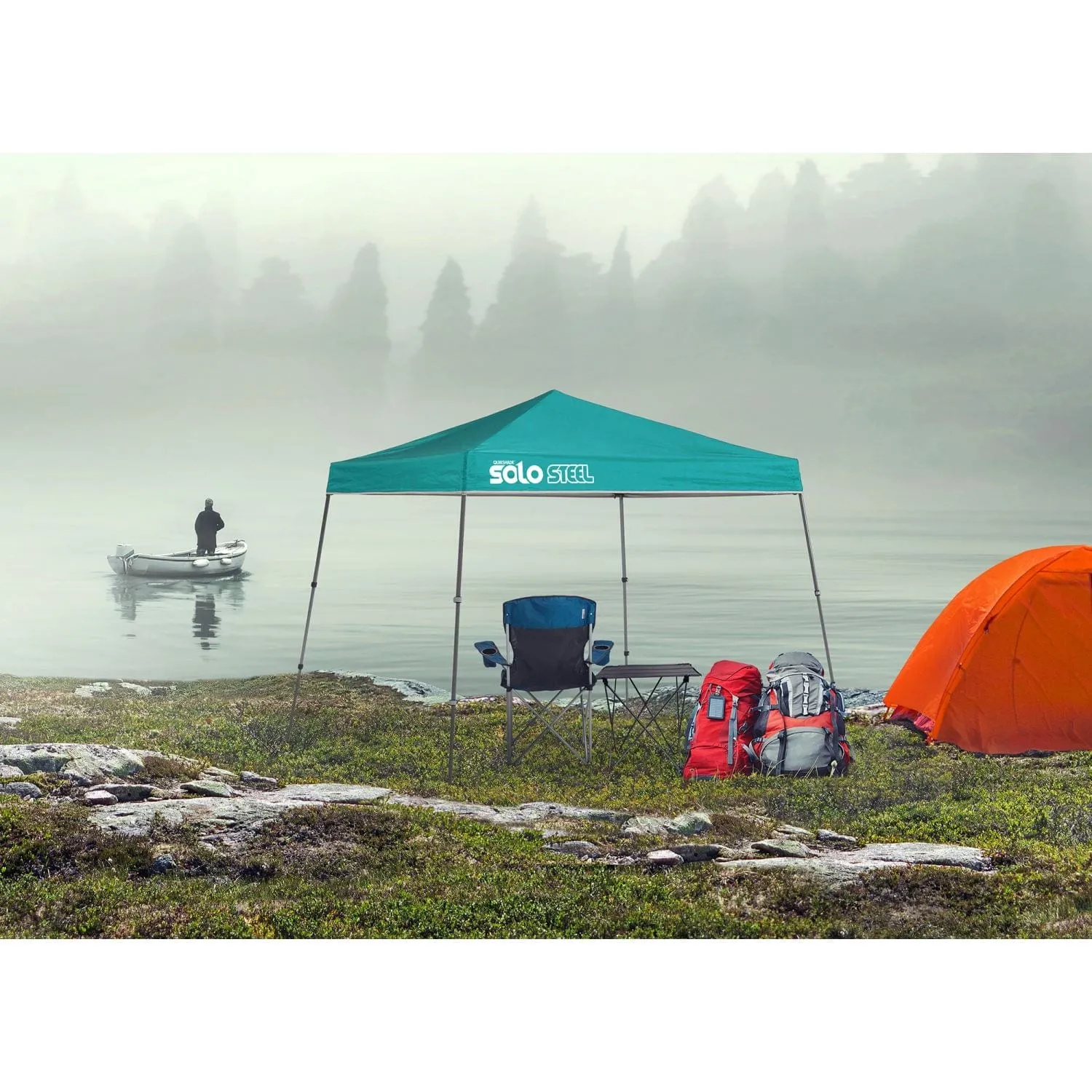 Quik Shade | Solo Steel 50 9' x 9' Slant Leg Canopy - Turquoise