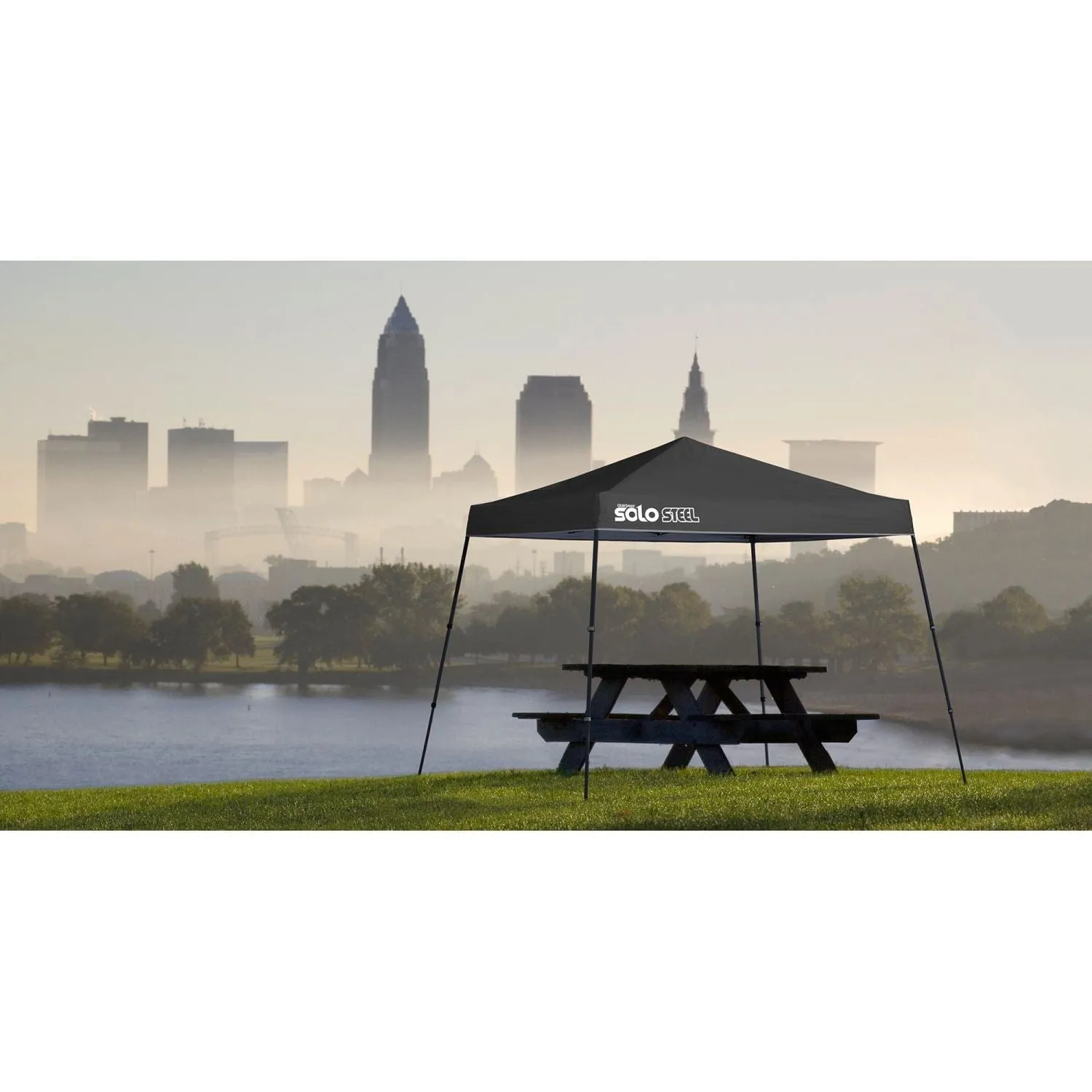 Quik Shade | Solo Steel 64 10' x 10' Slant Leg Canopy - Black