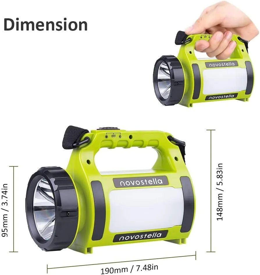 TrailSeeker 650: Rechargeable LED Torch, All-in-One Camping Companion with Spotlight, Waterproof Brilliance, and High-Power Beam