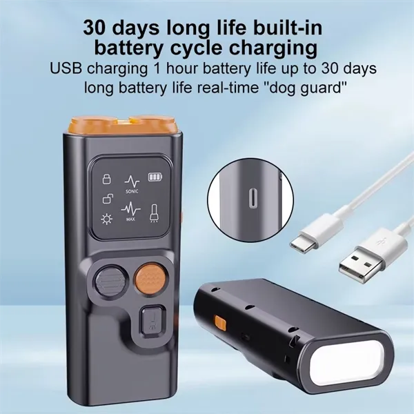 Ultrasonic Dog Bark Control  Dual Head Bark Deterrent with High-Frequency Flashlight | Long-Lasting, Safe & Effective