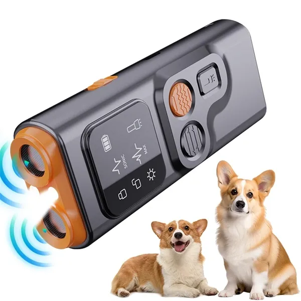 Ultrasonic Dog Bark Control  Dual Head Bark Deterrent with High-Frequency Flashlight | Long-Lasting, Safe & Effective