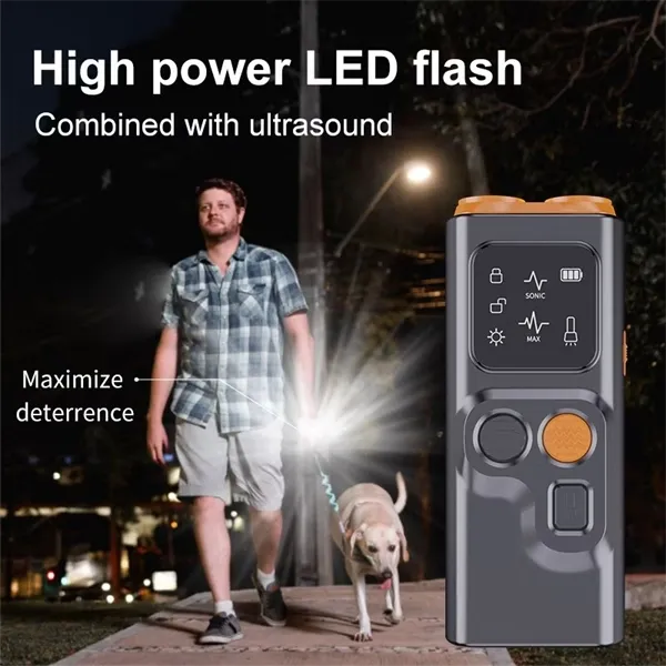 Ultrasonic Dog Bark Control  Dual Head Bark Deterrent with High-Frequency Flashlight | Long-Lasting, Safe & Effective