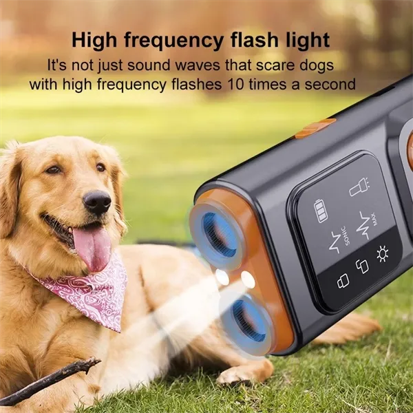Ultrasonic Dog Bark Control  Dual Head Bark Deterrent with High-Frequency Flashlight | Long-Lasting, Safe & Effective