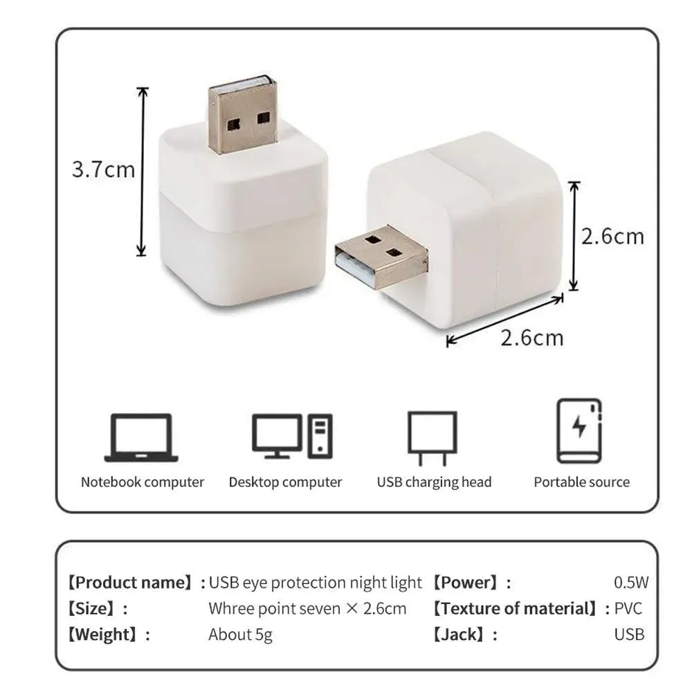 USB Night Light: Compact Mini Lamp for Reading & Travel