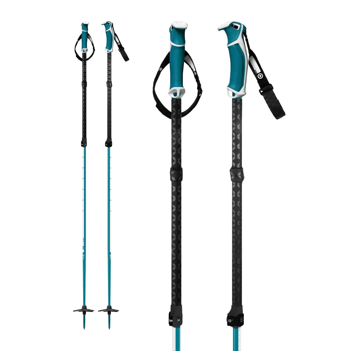 Sure! Heres an optimized title for the e-commerce product:

VIA Premium Adjustable Ski Poles for All-Mountain Performance – Lightweight, Durable, and Ergonomically Designed

Let me know if you need further adjustments or additional information!