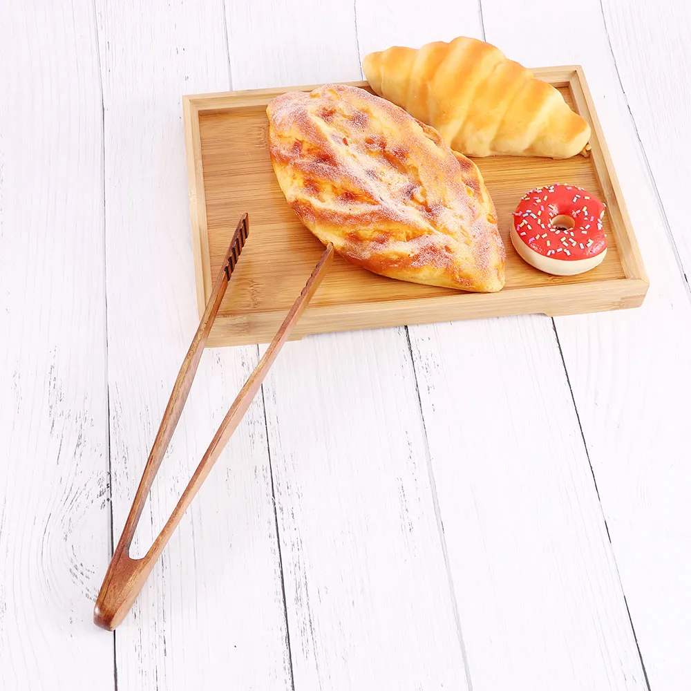 Wooden Bamboo Food Tongs